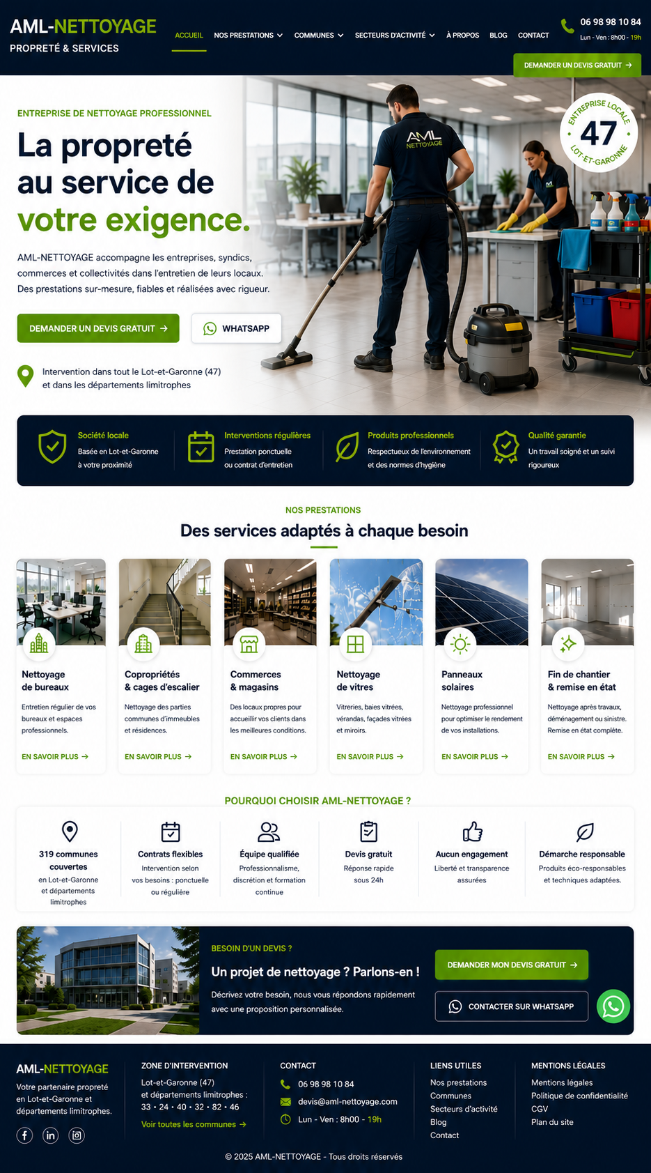 Page d'accueil AML-NETTOYAGE